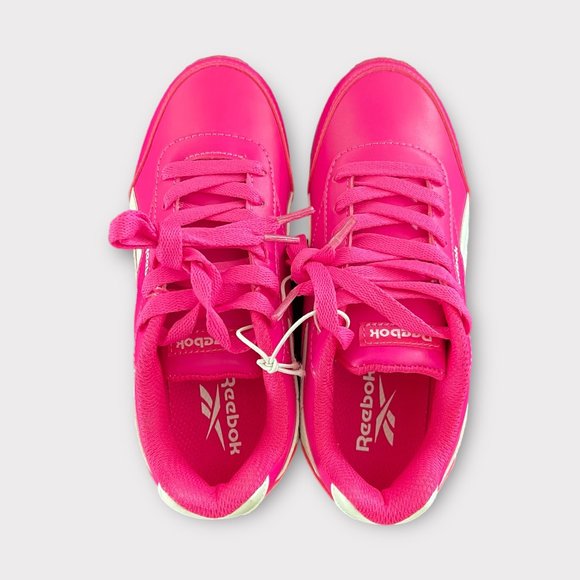 Kids Bright Pink Reebok Follow Brand Royal Classic Jogger Sneaker Sz 1 - Picture 6 of 6